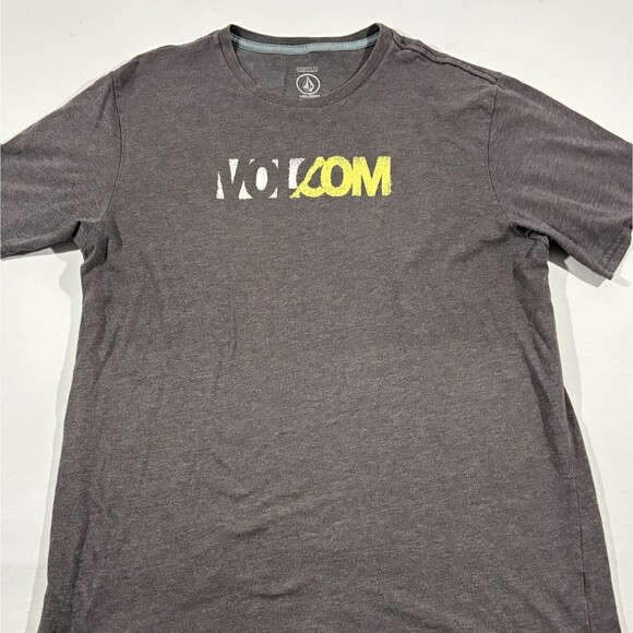 Volcom Mens Short Sleeve Crew Gray Cotton Poly Modern Fit Tee T-shirt XL Y2K - Picture 2 of 9